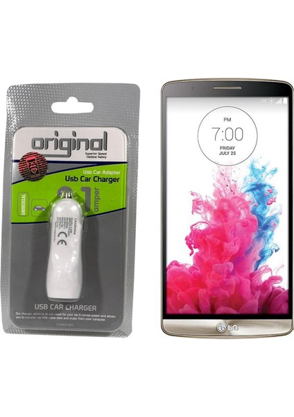 LG G3 Araç Şarj Cihazı Hızlı Şarj Özellikli Adaptör