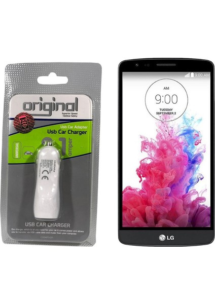 LG G3 Stylus Araç Şarj Cihazı Hızlı Şarj Özellikli Adaptör