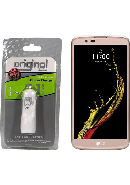 LG K10 Araç Şarj Cihazı Hızlı Şarj Özellikli Adaptör