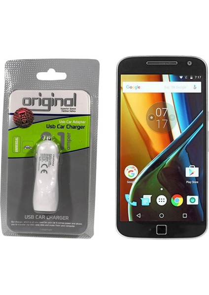 Motorola Moto G4 Plus Araç Şarj Cihazı Hızlı Şarj Özellikli Adaptör