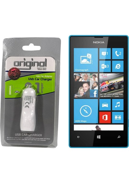 Nokia Lumia 532 Araç Şarj Cihazı Hızlı Şarj Özellikli Adaptör