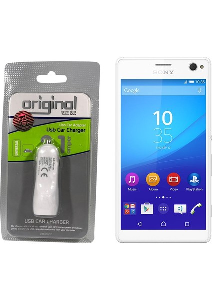 Sony Xperia C4 Araç Şarj Cihazı Hızlı Şarj Özellikli Adaptör