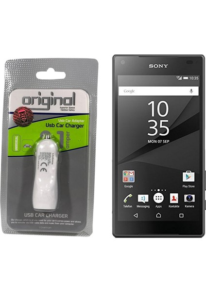Sony Xperia Z5 Compact Araç Şarj Cihazı Hızlı Şarj Özellikli Adaptör