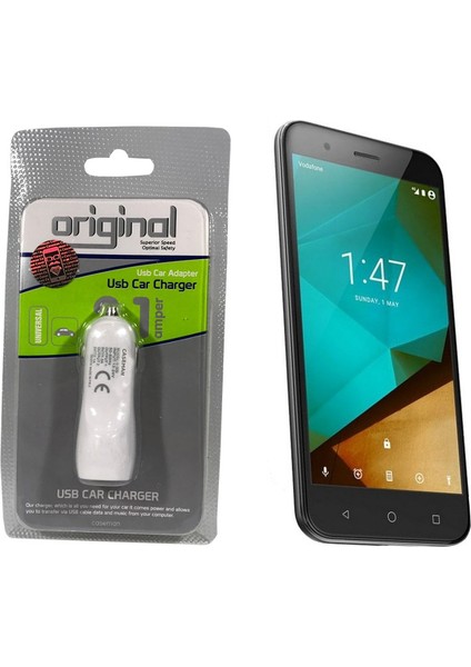 Vodafone Smart Style 7 Araç Şarj Cihazı Hızlı Şarj Özellikli Adaptör