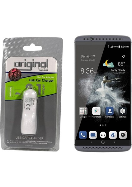 ZTE Axon 7 Araç Şarj Cihazı Hızlı Şarj Özellikli Adaptör
