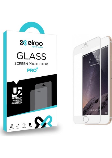 iPhone 6 Plus / 6S Plus Curve Tempered Glass Full Cam Ekran Koruyucu