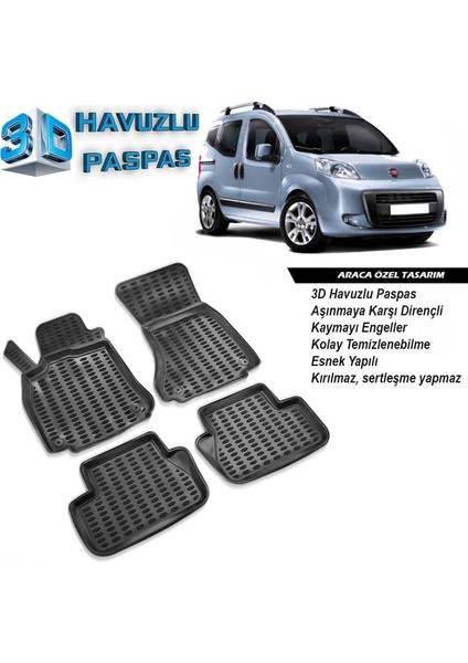 Fiat Fiorino 3D Havuzlu Paspas A+Plus