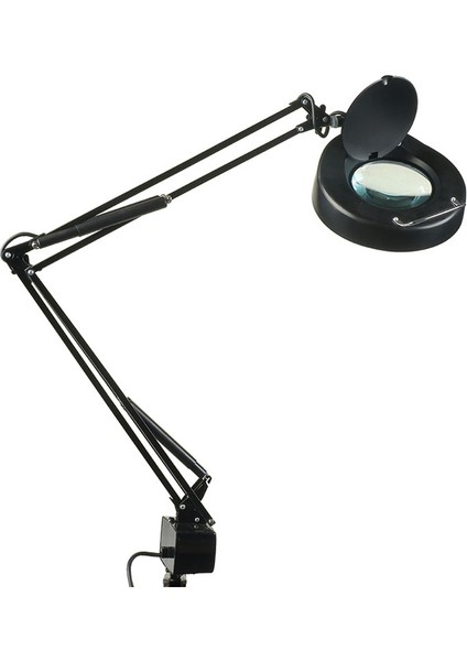 8064Esd Işıklı Masa Büyüteçi 3 Diopter Siyah