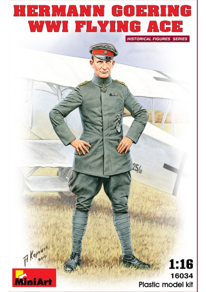 1/16 Ölçek Plastik Maket, Hermann Goering, Wwı Flying Ace