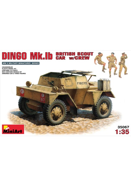 1/35 Ölçek Plastik Maket, İngiliz Keşif Aracı Dingo Mk 1B