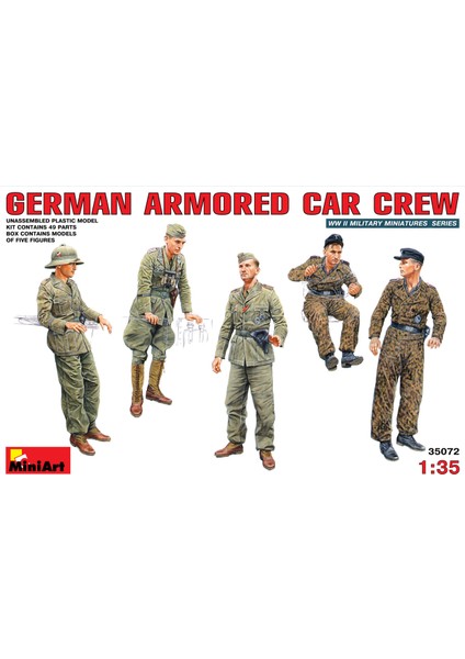 1/35 Ölçek Plastik Maket, Alman Zırhlı Araç Mürettebatı