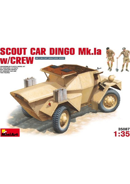 1/35 Ölçek Plastik Maket, Keşif Aracı Dingo Mk Ia Ve Mürettebatı