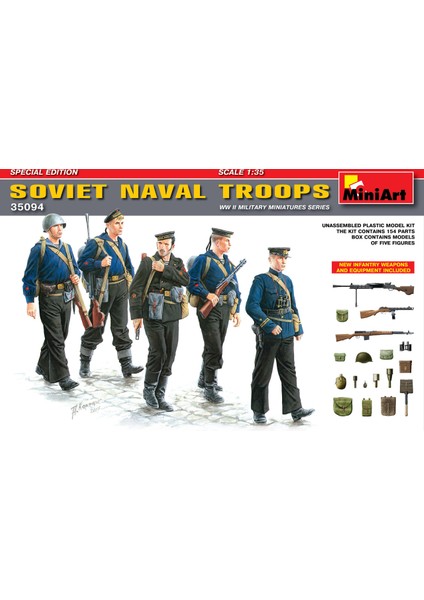1/35 Ölçek Plastik Maket, Sovyet Donanma Birliği, Silah Ve Ekipmanlı Özel Sürüm