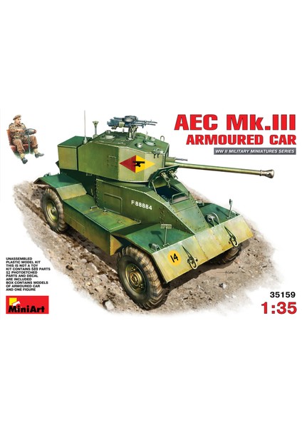 1/35 Ölçek Plastik Maket, Aec Mk Iıı Zırhlı Araç