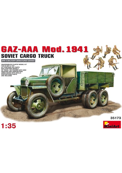 1/35 Ölçek Plastik Maket, Gaz-Aaa Kargo Kamyonu, 1941 Model