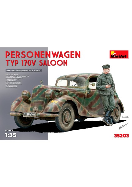 1/35 Ölçek Plastik Maket, Mercedes Benz Typ 170V Saloon Personel Aracı