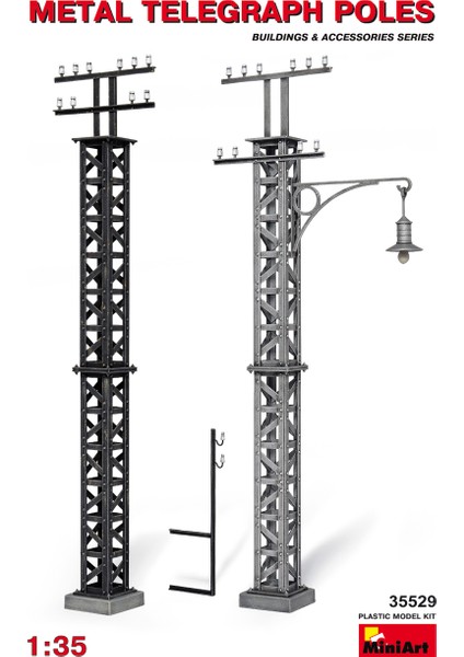 1/35 Ölçek Plastik Maket, Metal Telgraf Direkleri