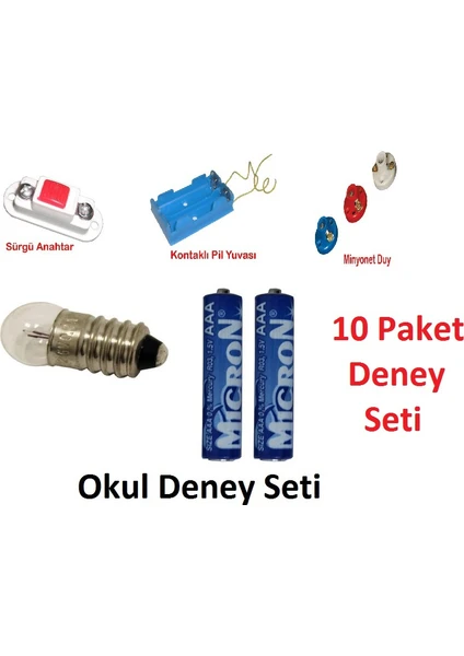 Okul Deney Seti 10 Paket