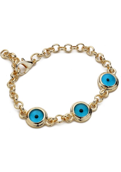 Altın Kaplama Gözlü Bileklik