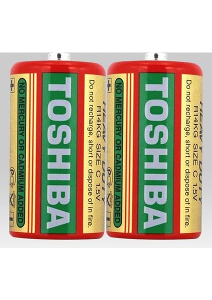 R14Kg Sp-2 Manganez 1.5V C Size Orta Boy Pil 2Li Shrink