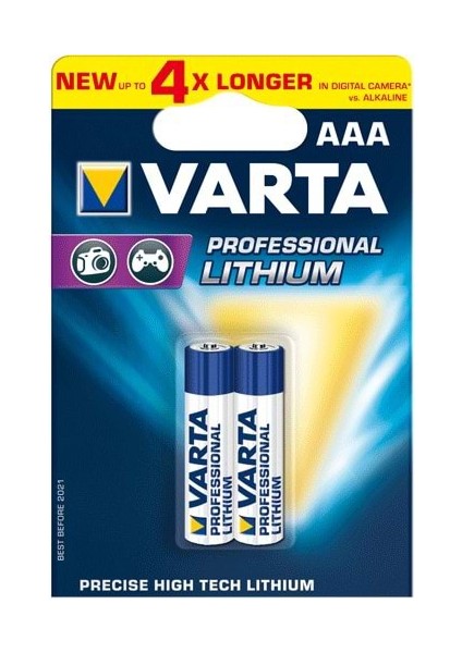 6103 Profesyonel Lithium Aaa Size İnce Kalem Pi 2Li