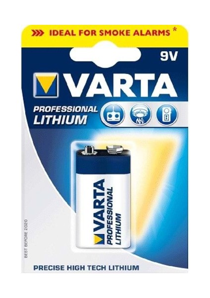 6122 Profesyonel Lithium 9V Size Pil