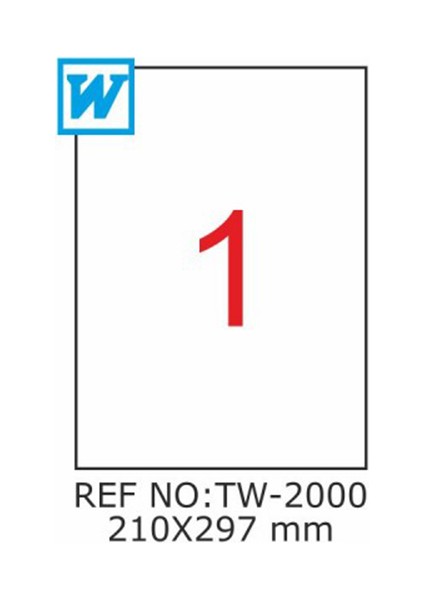 210X297 Mm Laser Etiket Tw-2000