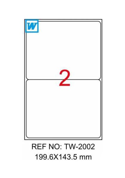 210X148,5 Mm Laser Etiket Tw-2102