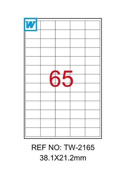 38,1X21,2 Mm Laser Etiket Tw-2165