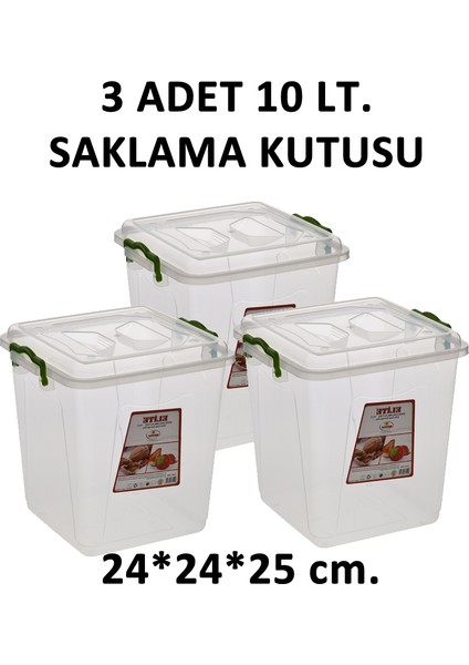 Elıte Derın Saklama Kutusu 10 Lt.3 Adet