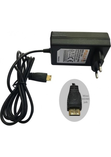 12V 2A Adaptör Mini HDMI Jak Fişli