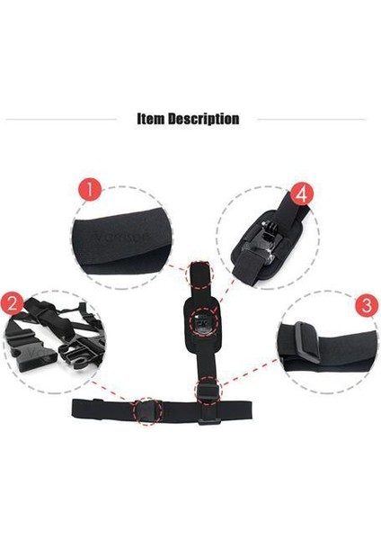 Gopro Session 5 Ve Hero 5-4-3-3+ İçin Omuz Askısı Tutucu Shoulder Strap