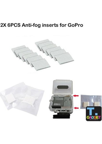 Gopro 5-4-3-3+ Ve Session Buğu Önleyici Kit Anti-Fog İnserts 12 Adet