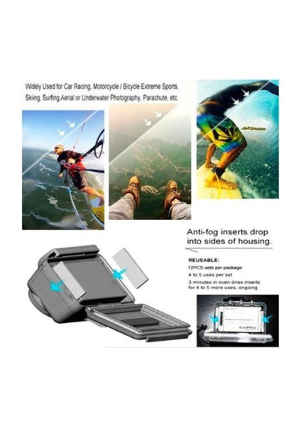 Gopro 5-4-3-3+ Ve Session Buğu Önleyici Kit Anti-Fog İnserts 12 Adet fiyatları