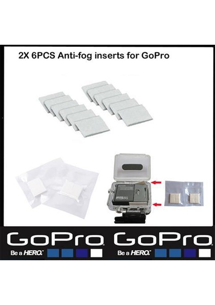 Gopro 5-4-3-3+ Ve Session Buğu Önleyici Kit Anti-Fog İnserts 12 Adet modelleri