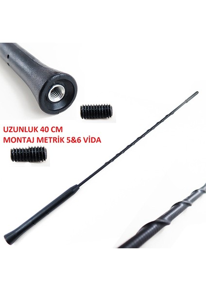 Volkswagen Bora Çubuk Tavan Anteni Yüksek Çekim Gücü AM FM radio