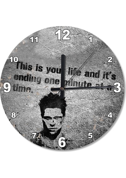Fight Club Desenli Duvar Saati