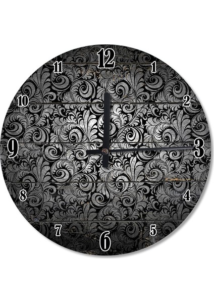 Tribal Çiçek Motifi Şekilli Duvar Saati