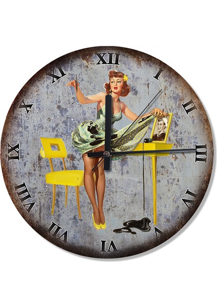 Gil Elvgren Asker Yolu Beklerken Sessiz Duvar Saati