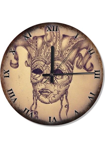 Rio Karnaval Maskesi Sessiz Duvar Saati