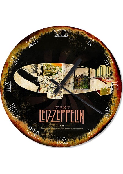 Led Zeppelin Dekoratif Duvar Saati