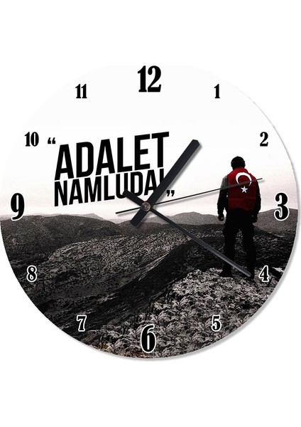 Adalet Namluda Duvar Saati