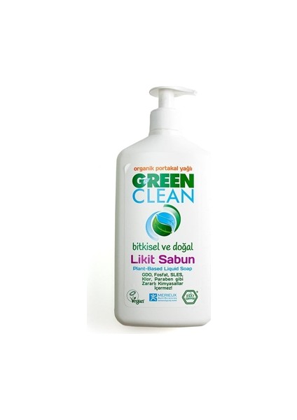 Green Clean Organik Sıvı Sabun Portakallı 500 Ml.