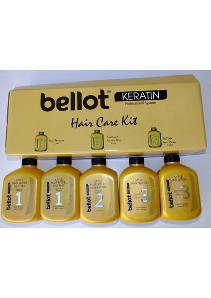 Bellot Keratin Hair Care Kit 1000 Ml*5 Parça Komple Set