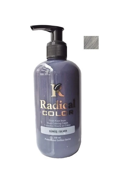 Radical Color Su Bazlı Saç Boyası Gümüş Silver  250 Ml