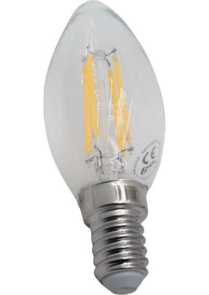 4W Led Filament Rustik Mum Ampul (Sarı Işıkı) E14