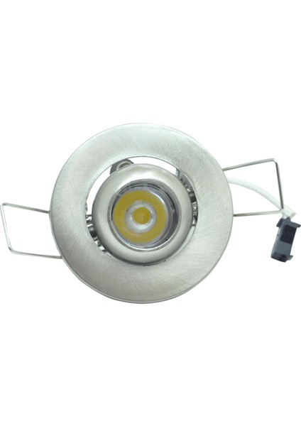 Helıos 1W Manda Gözü Sıva Altı Dekoratif Led Spot Koridor Armatürü-Saten Kasa (Beyaz Işık)