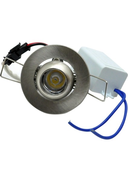 Helıos 1W Manda Gözü Sıva Altı Dekoratif Led Spot Koridor Armatürü-Saten Kasa (Beyaz Işık) fiyatları