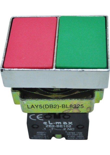 Lay5 (Db2) Bl8325 İkiz Buton Q22 1No+1C (Kırmızı+Yeşil)