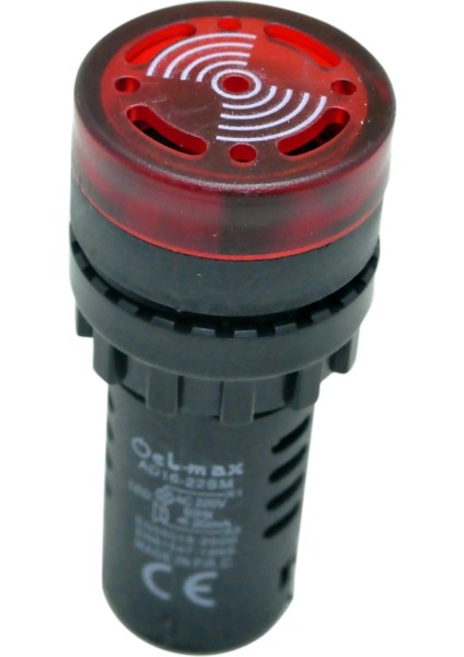 Ad22-22Dsr Sinyal Lambası (Led'Li Buzzer) Q22Mm 220V (Kırmızı)